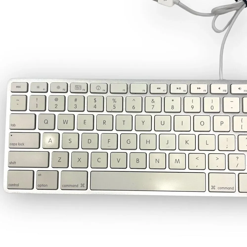 Apple A1243 USB Wired Aluminum Keyboard + Numeric Keypad Slim Used Good